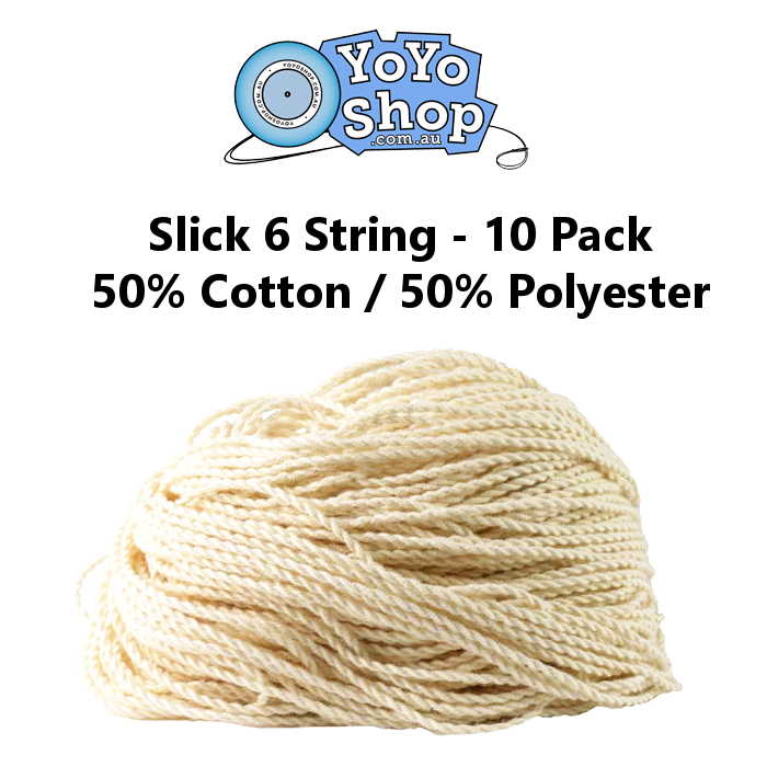 YoYo Shop Slick 6 50% Cotton / 50% Polyester String 10 Pack by YoYo Shop  Australia